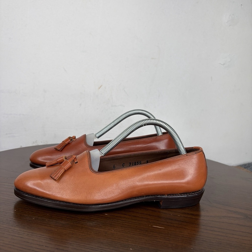 Allen Edmonds Loafer Shoes Women's 6C Brown Leather Tassel Flat Slip On Dress